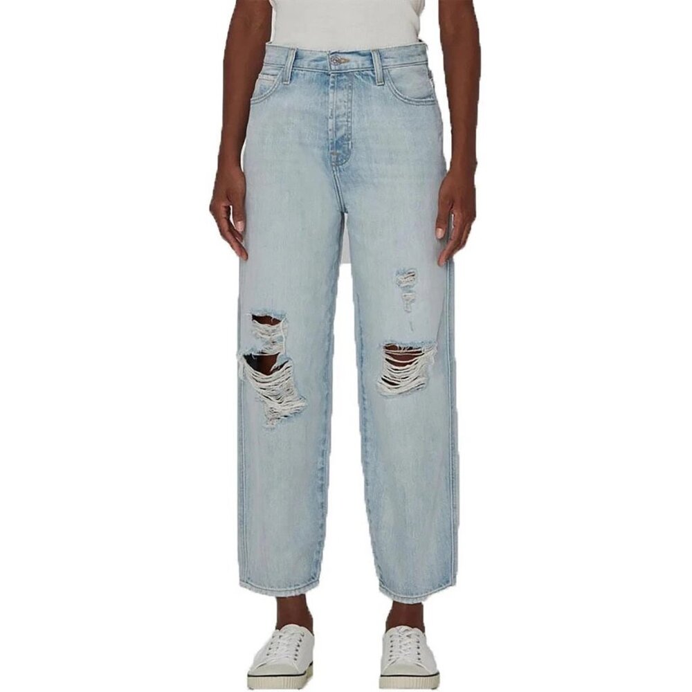 7 For All Mankind Womens Balloon Distressed Denim Ankle Jeans